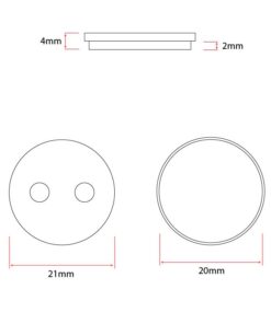 Brzdové destičky CS001-R pryskyřičné kulaté bez čepu 20 mm pro Xiaomi - 20 ks