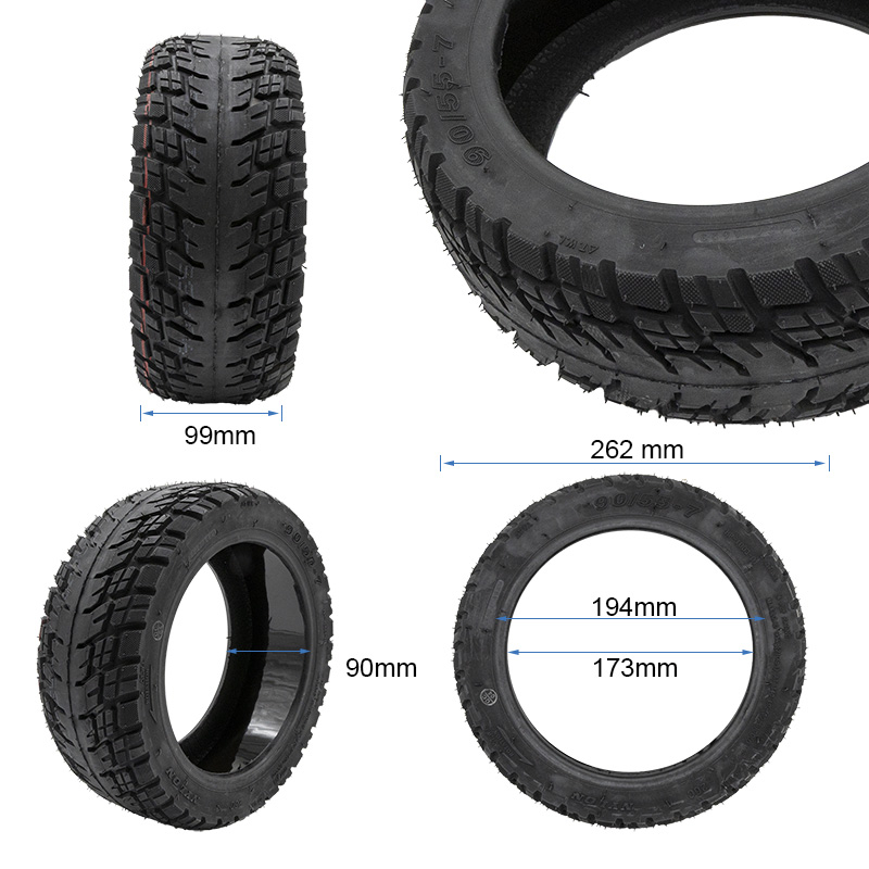 Bezduše offroad pneumatika 90/55-7 červená s gelem
