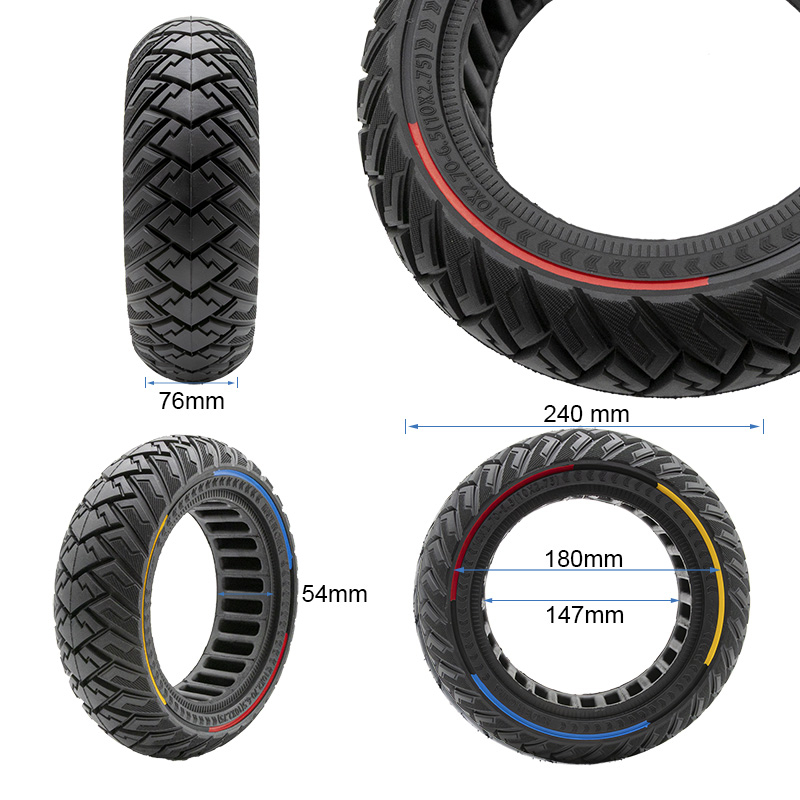 Plná pneumatika 10×2,70-6,5 (10×2,75) – trikolora