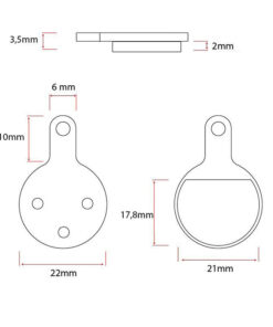 Brzdové destičky CT002 – 2 sady (keramické, sintrované, pryskyřičné) – pohled 3